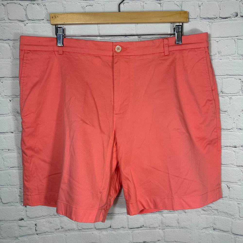 Southern Tide Mens Coral Pink‎ Classic Fit Chino Shorts Size 40 Stretch Cotton